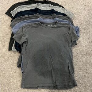 Abercrombie & Fitch Men's Short Sleeve T-Shirt Set - Black, Gray, Blue